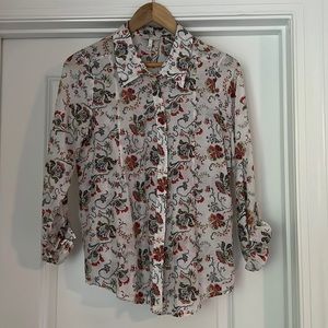 Joie button down blouse, S, 70 cotton/ 30 silk